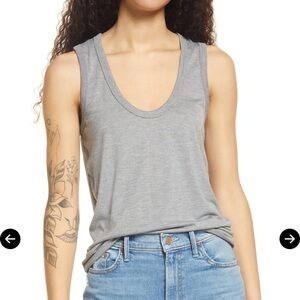 TOPSHOP Grey U-Neck Tank